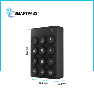 Tastatur für Smart-Türgriff, kabelloses Tastenfeld, Schwarz