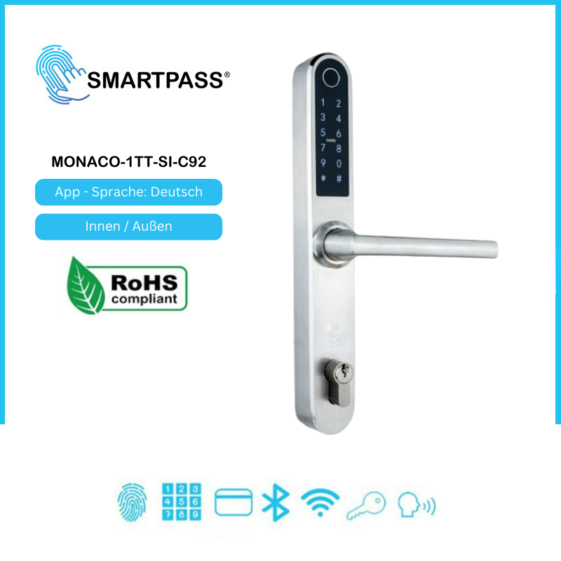 Monaco C92 Smart-Türgriff silber