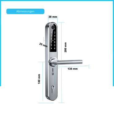 Monaco C92 Smart-Türgriff silber