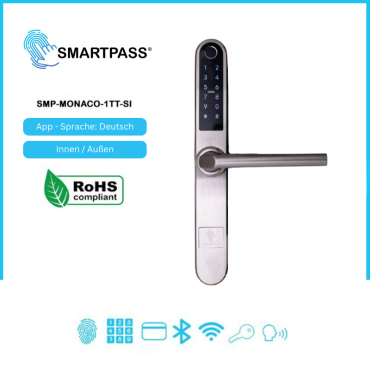 Monaco Smart-Türgriff silber