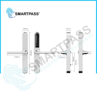 Monaco Smart-Türgriff silber