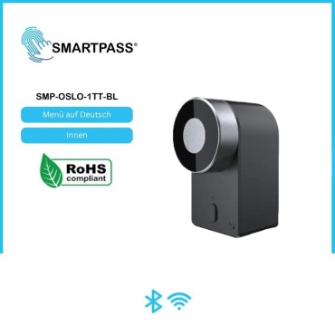 OSLO Smartes Türschloss für Türen mit nach innen öffnender Tür, Bluetooth, WLAN