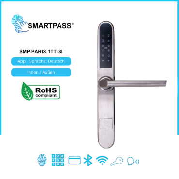 Paris Smart-Türgriff Silber