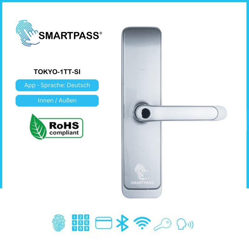 Tokyo Smart-Türgriff silber